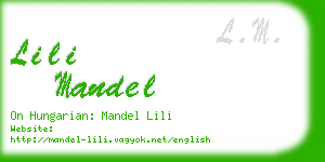 lili mandel business card